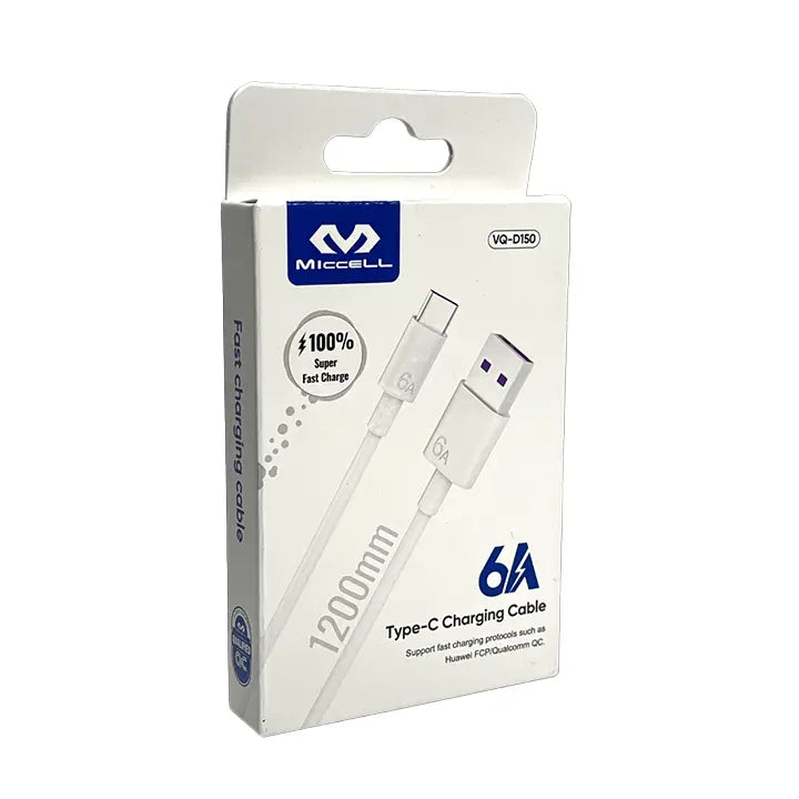 caja de cable tipo-c carga rápida a 6A