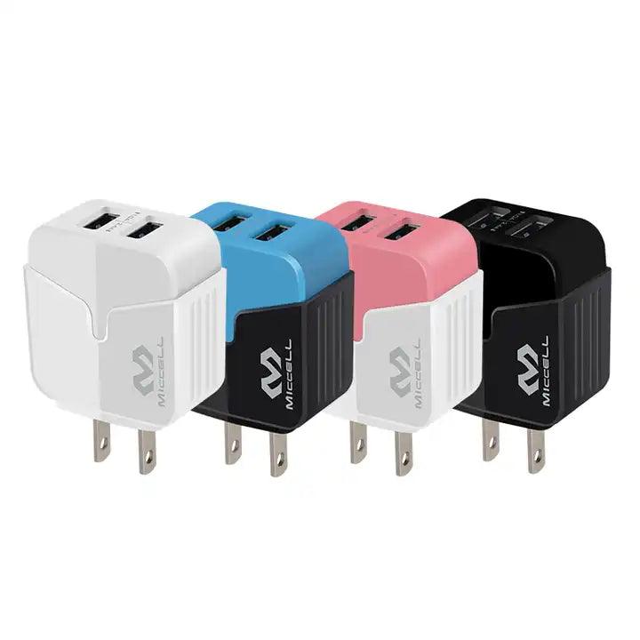 Cargador dua VQ-T02 color blanco, azul, rosado, negro