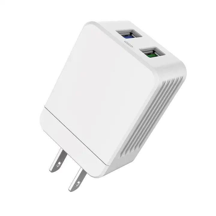 Cargador dual USB vq-t06 marca miccell color blanco