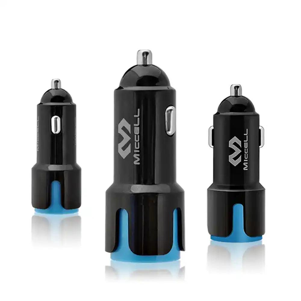 cargadores para auto miccell a 2.4A de lado