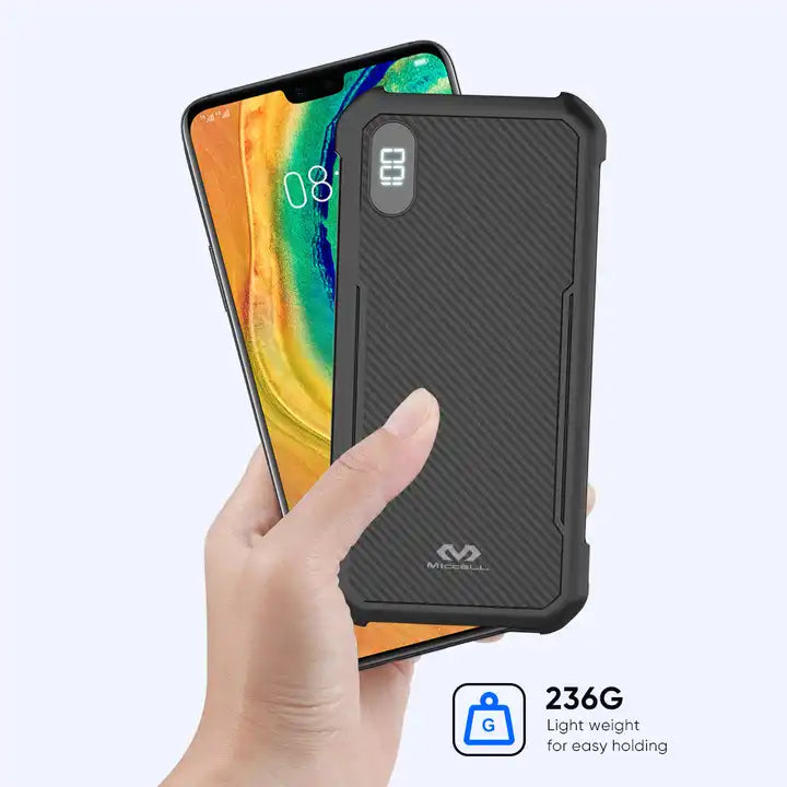 powerbank Carga rápida Miccell VQ-P133 peso ligero 236G iPhone y Android