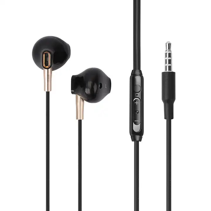 audífono con cable 3.5mm marca Miccell VQ-H35 color negro