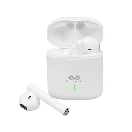 Audífonos TWS color blanco con indicador LED (VQ-V77 Miccell)