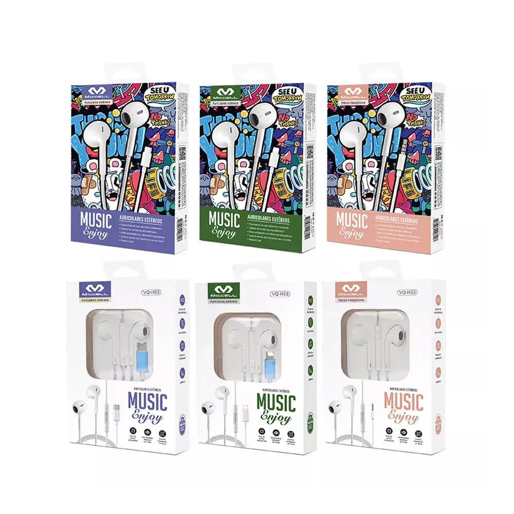 Audífonos multi entrada marca Miccell VQ-H53