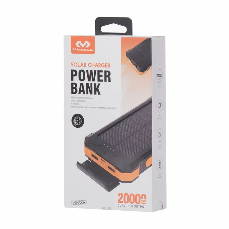 Caja de Powerbank salida dual USB 22.5W (Miccell VQ-P206)