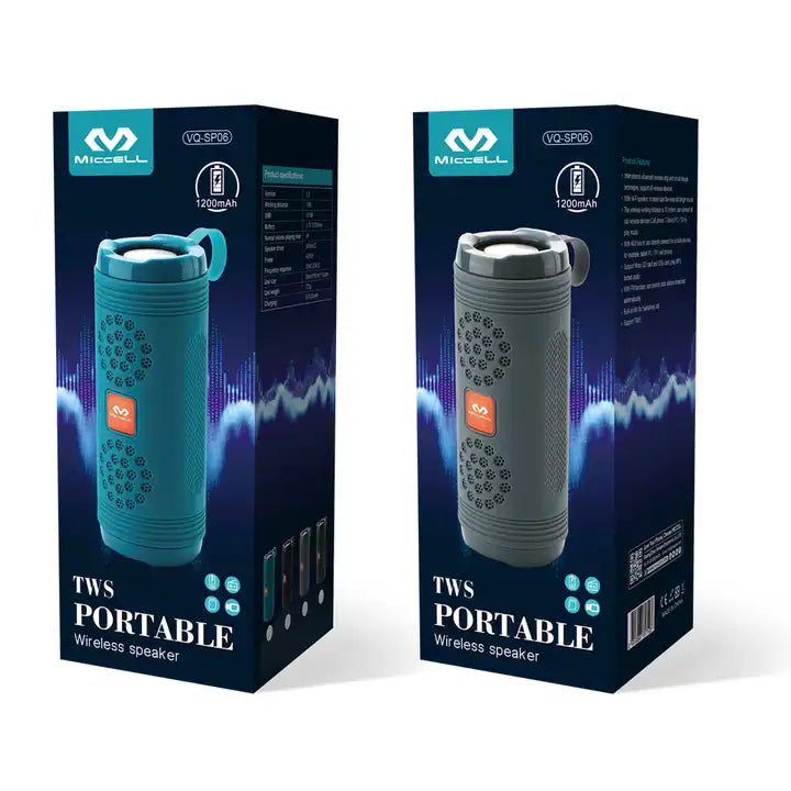 caja de altavoz bluetooth TWS 1200mAh (Miccell vq-sp06)