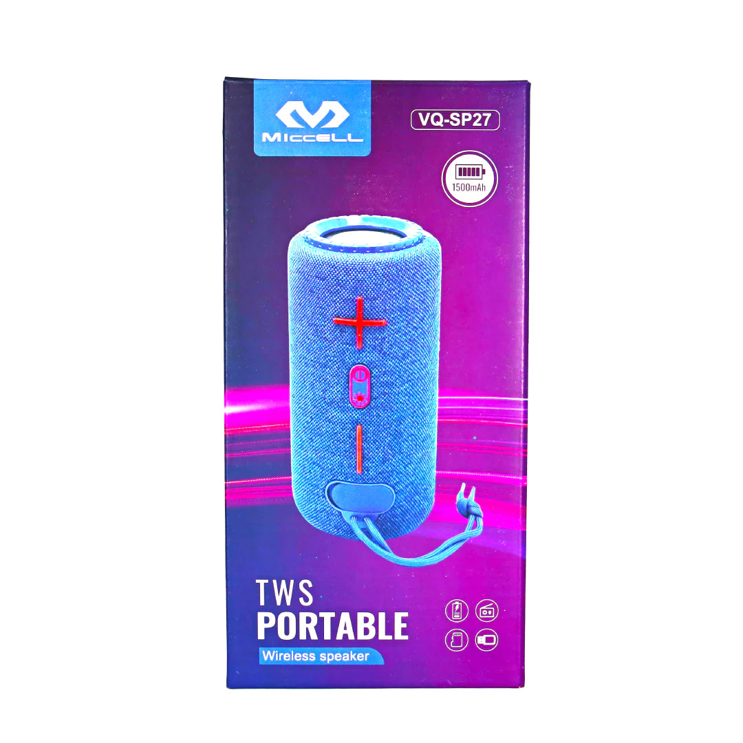 caja reversa de altavoz TWS portatil rgb 360 grados 1500mAh (VQ-SP27)