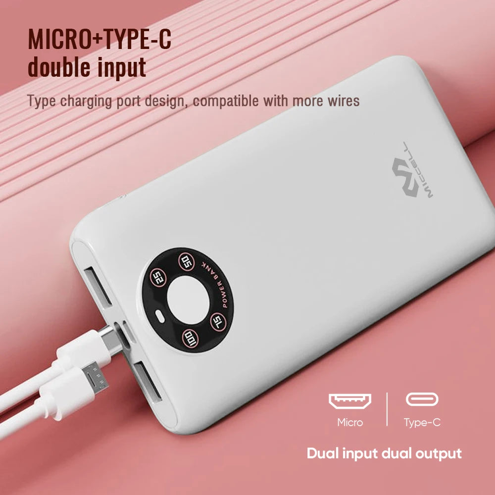 Powerbank micro+tipo-c doble salida miccell VQ-P141A