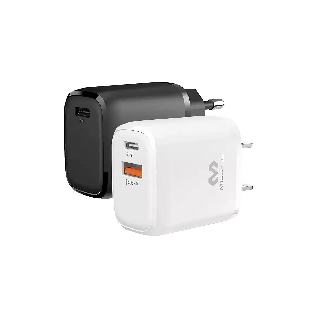 doble cargador blanco y negro pd+qc3.0