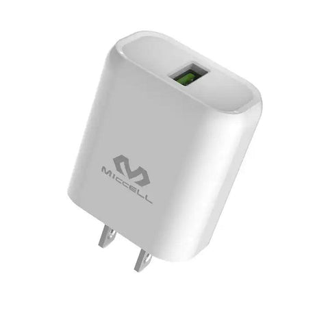 cargador t05 miccell color blanco con carga rápida