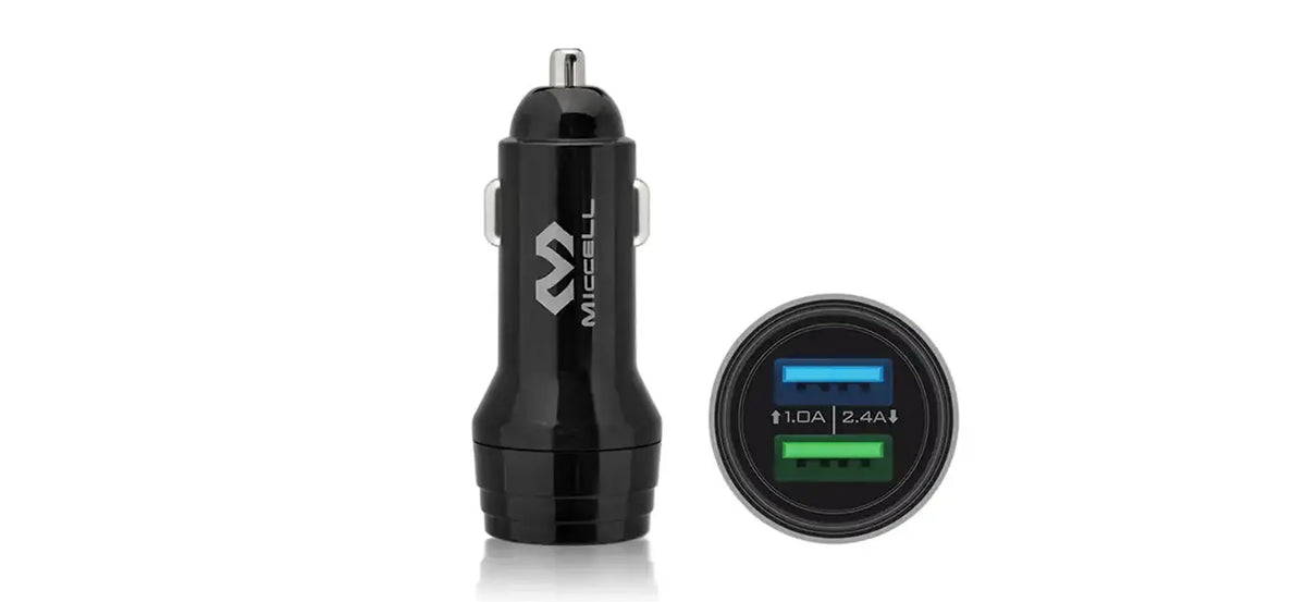 cargador doble entrada para auto 1.0A 2.4A