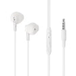 audífono con cable 3.5mm marca Miccell VQ-H35 color blanco