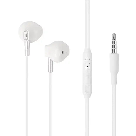 audífono con cable 3.5mm marca Miccell VQ-H35 color blanco