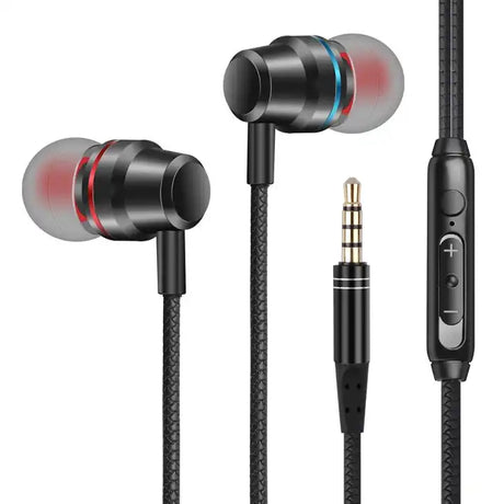 audífono con cable 3.5 mm miccell vq-h24 color negro