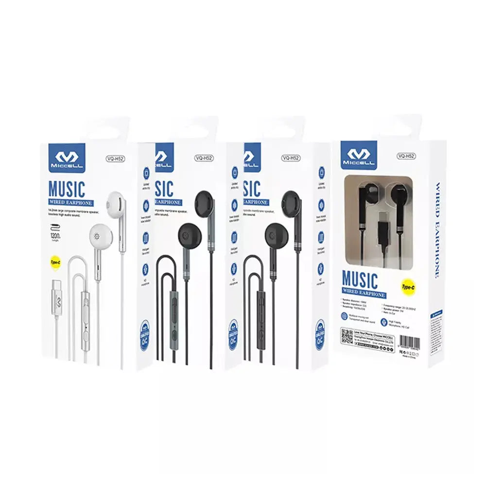 cajas de Audífono Miccell con cable 3.5mm vq-h52