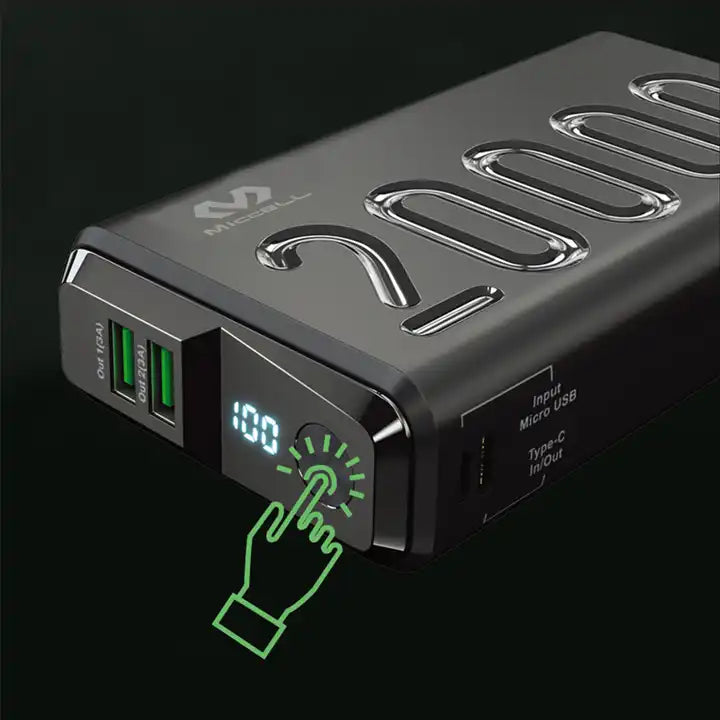 powerbank panel LED 20,000mAh miccell vq-p127
