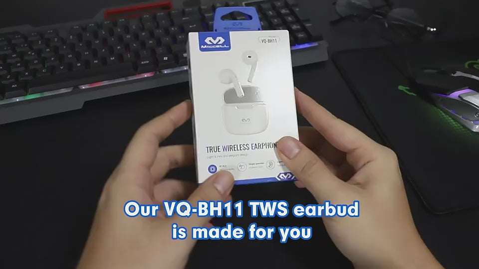 desempaquetado de audífonos Miccell vq-bh11 