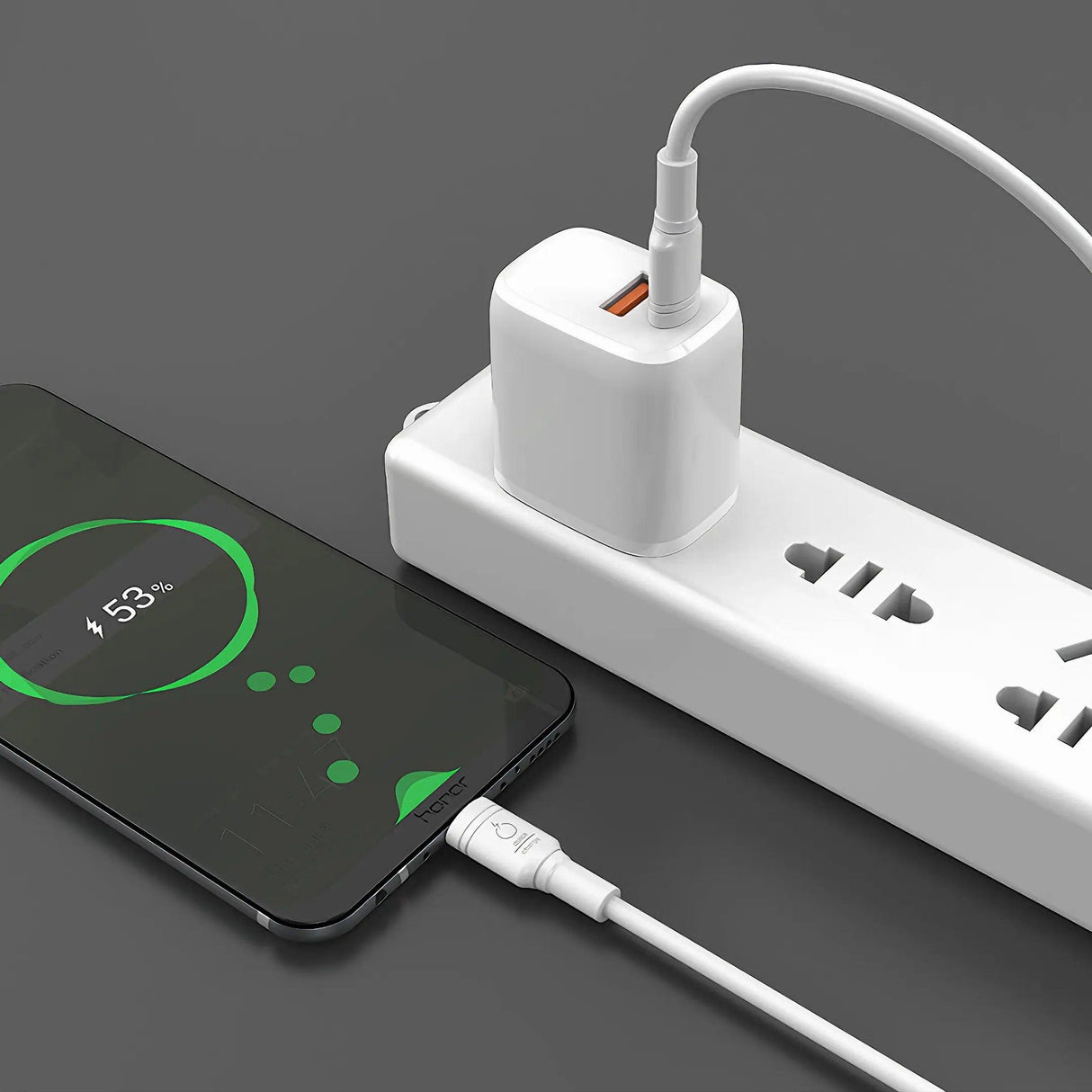 cargador pd002 marca miccell conectada a celular carga rápida 